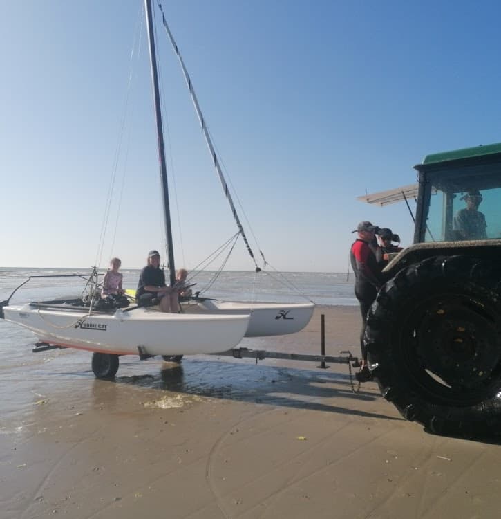 mise à l'eau bateau jet ski le touquet